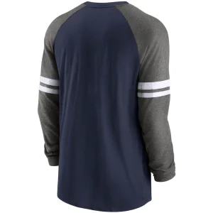 New england patriots nike performance raglan long sleeve t shirt Navycharcoal L
