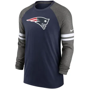 New england patriots nike performance raglan long sleeve t shirt Navycharcoal M