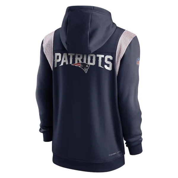 New england patriots nike performance sideline lockup full zip hoodie Navy M