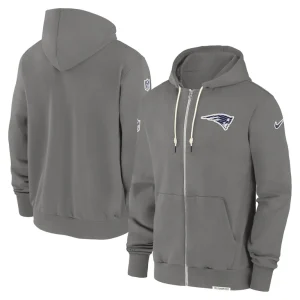 New england patriots nike player full zip performance hoodie pewter Multi