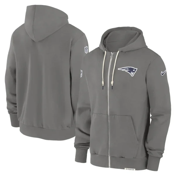 New england patriots nike player full zip performance hoodie pewter Multi