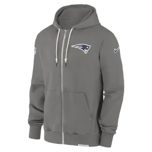 New england patriots nike player full zip performance hoodie pewter Multi M