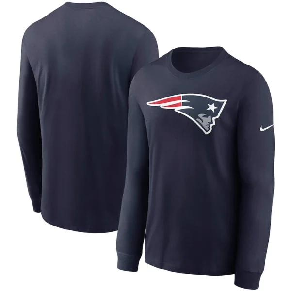 New england patriots nike primary logo long sleeve t shirt Navy