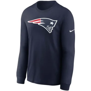 New england patriots nike primary logo long sleeve t shirt Navy M
