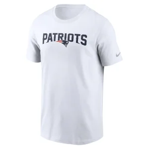 New england patriots nike primetime wordmark essential t shirt White M