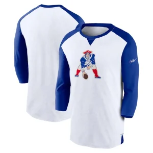 New england patriots nike rewind 34 sleeve t shirt Whiteroyal
