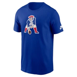 New england patriots nike rewind logo essential t shirt Royal M