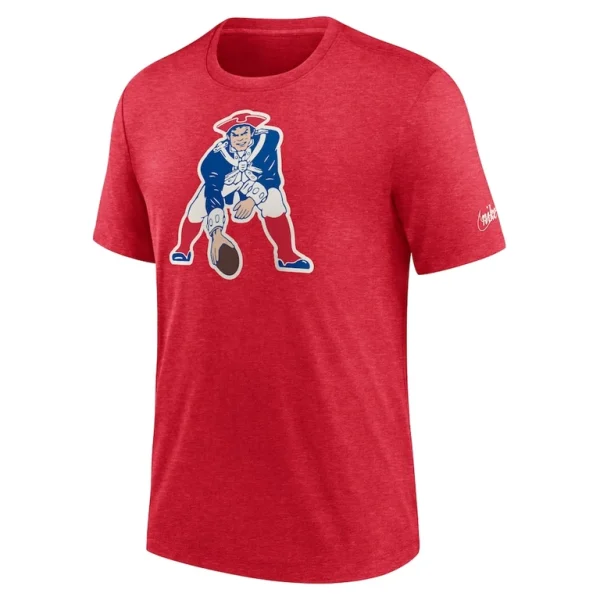 New england patriots nike rewind logo tri blend t shirt Heather maroon M