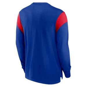 New england patriots nike rewind playback helmet long sleeve t shirt Heather royal L