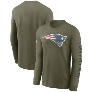 New england patriots nike salute to service long sleeve t shirt Olive