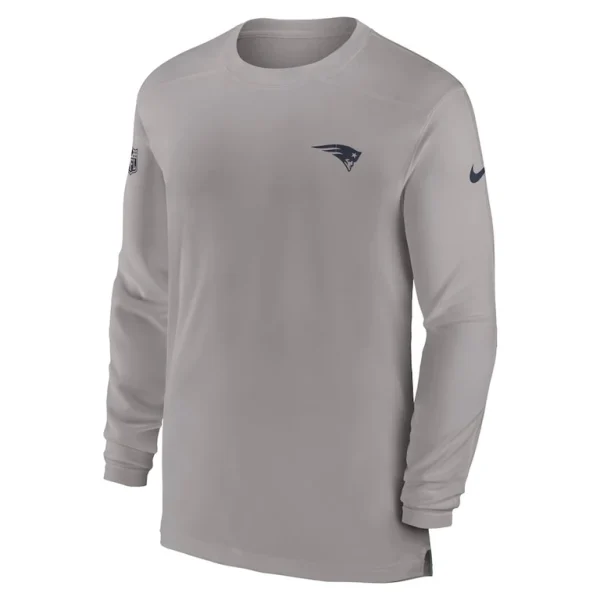New england patriots nike sideline coach performance long sleeve t shirt Gray M