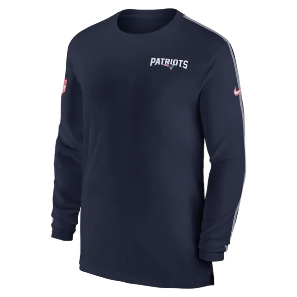New england patriots nike sideline coach uv performance long sleeve t shirt Navy M