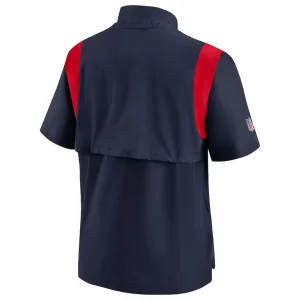 New england patriots nike sideline coaches chevron lockup pullover top Navy L