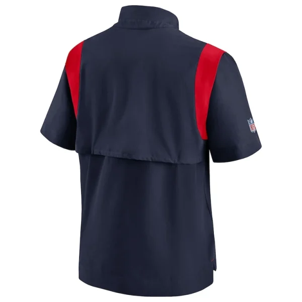 New england patriots nike sideline coaches chevron lockup pullover top Navy L