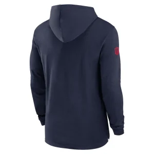 New england patriots nike sideline hoodie performance long sleeve t shirt Navy L