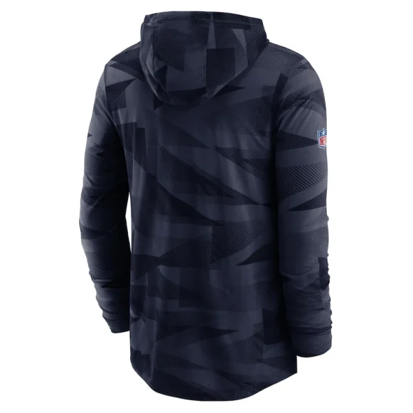New england patriots nike sideline impact hoodie performance long sleeve t shirt Navy L