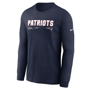 New england patriots nike sideline infograph lock up performance long sleeve t shirt Navy S