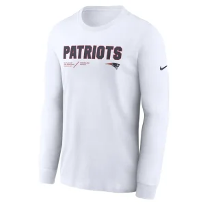 New england patriots nike sideline infograph lock up performance long sleeve t shirt White S