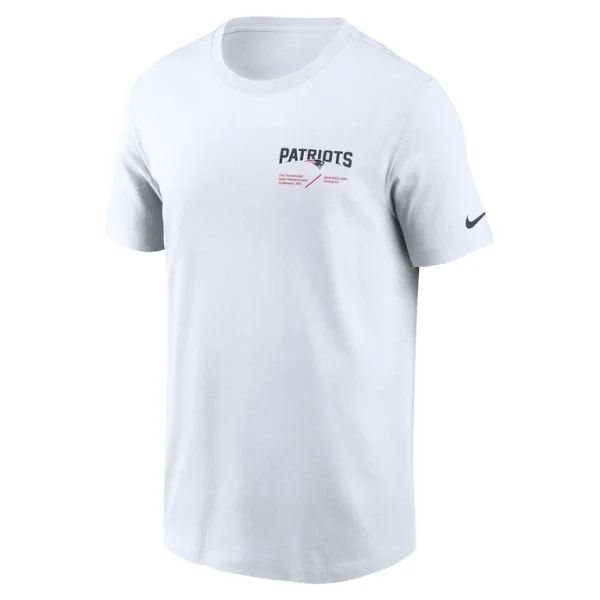 New england patriots nike sideline infograph lockup performance t shirt White S