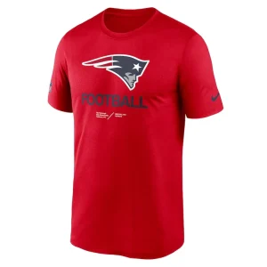 New england patriots nike sideline infograph performance t shirt Red S