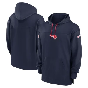 New england patriots nike sideline jersey performance pullover hoodie Navy