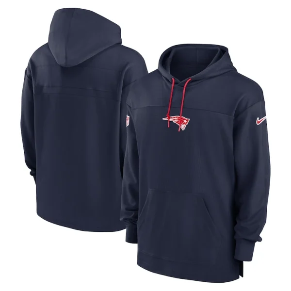 New england patriots nike sideline jersey performance pullover hoodie Navy
