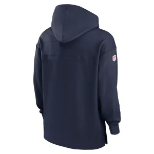 New england patriots nike sideline jersey performance pullover hoodie Navy L