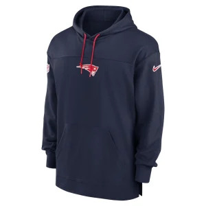 New england patriots nike sideline jersey performance pullover hoodie Navy M