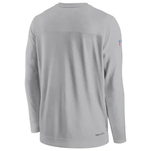 New england patriots nike sideline lockup performance pullover sweatshirt Gray L