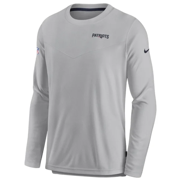 New england patriots nike sideline lockup performance pullover sweatshirt Gray M
