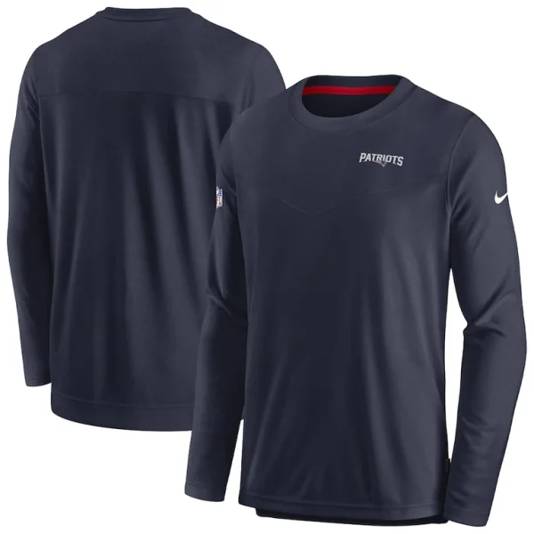 New england patriots nike sideline lockup performance pullover sweatshirt Navy