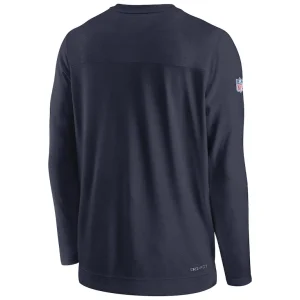 New england patriots nike sideline lockup performance pullover sweatshirt Navy L