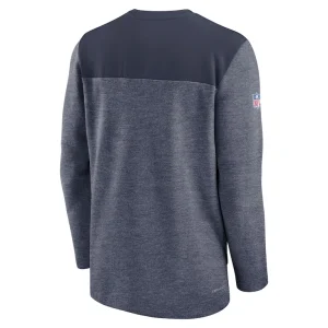 New england patriots nike sideline lockup performance quarter zip top Navy L