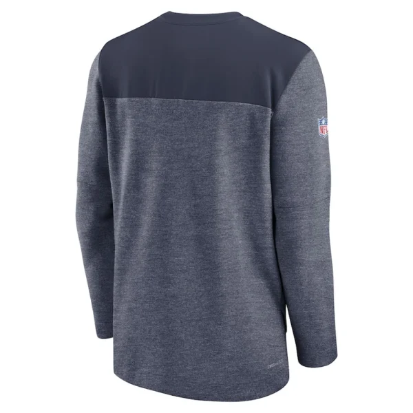 New england patriots nike sideline lockup performance quarter zip top Navy L