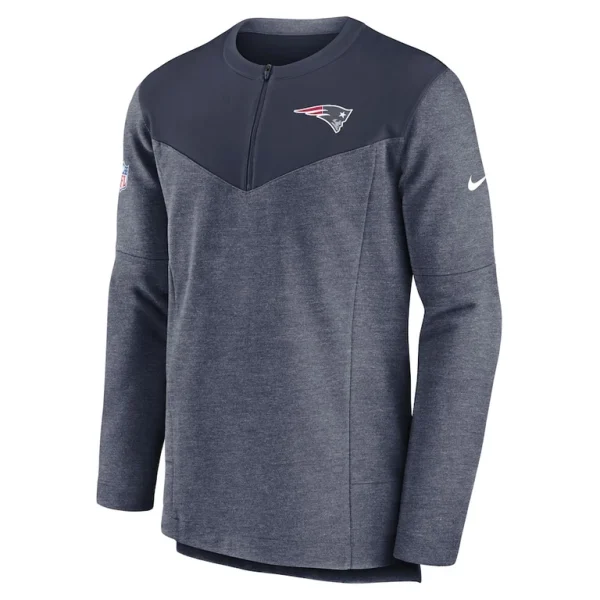 New england patriots nike sideline lockup performance quarter zip top Navy M