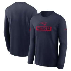 New england patriots nike sideline performance long sleeve t shirt Navy