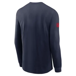 New england patriots nike sideline performance long sleeve t shirt Navy L