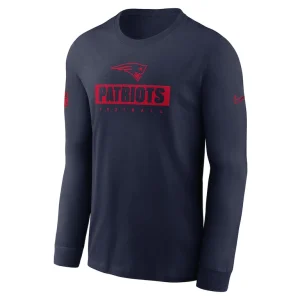 New england patriots nike sideline performance long sleeve t shirt Navy M