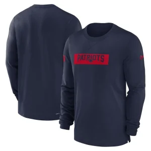 New england patriots nike sideline player performance long sleeve t shirt Navy