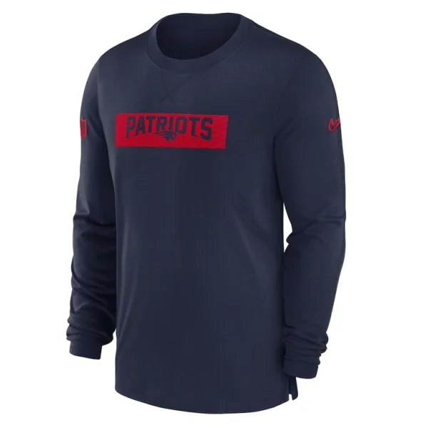 New england patriots nike sideline player performance long sleeve t shirt Navy M