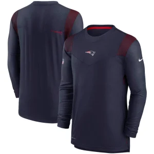 New england patriots nike sideline player uv performance long sleeve t shirt Navy