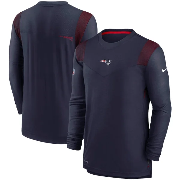 New england patriots nike sideline player uv performance long sleeve t shirt Navy