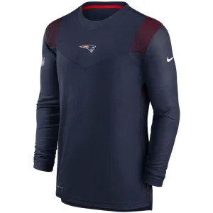 New england patriots nike sideline player uv performance long sleeve t shirt Navy M