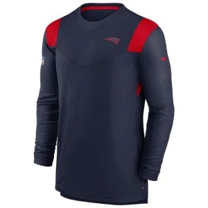New england patriots nike sideline tonal logo performance player long sleeve t shirt Navy M