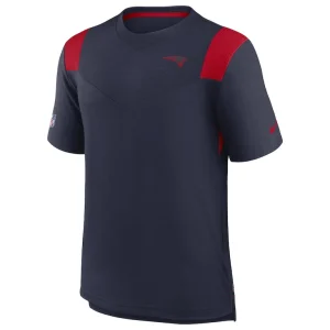 New england patriots nike sideline tonal logo performance player t shirt Navy M