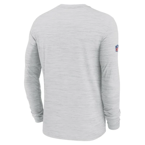 New england patriots nike sideline velocity athletic stack performance long sleeve t shirt White L
