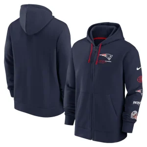 New england patriots nike surrey full zip hoodie Navy
