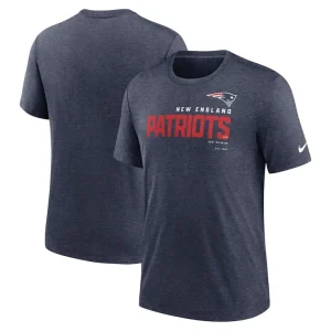 New england patriots nike team tri blend t shirt Heather navy