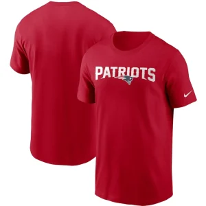 New england patriots nike team wordmark t shirt Red