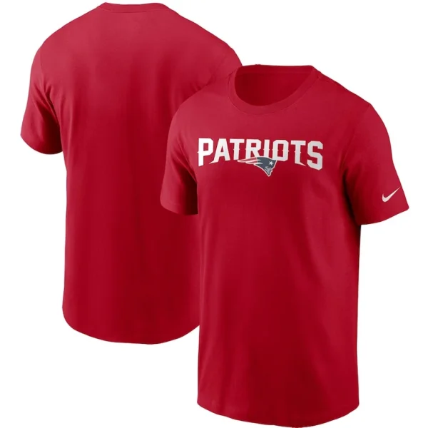 New england patriots nike team wordmark t shirt Red